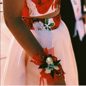 two piece prom dress